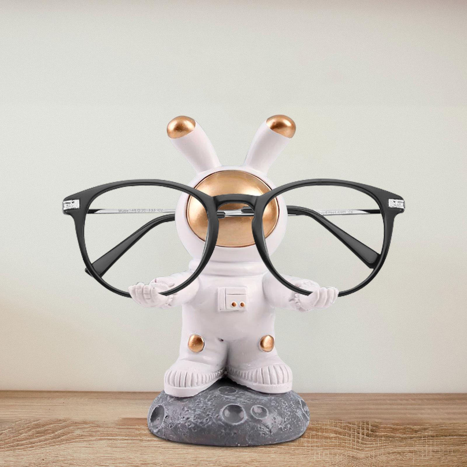 Glasses Holder Bunny Figurine Sunglasses Storage Rack Resin Astronaut Statue Aureate