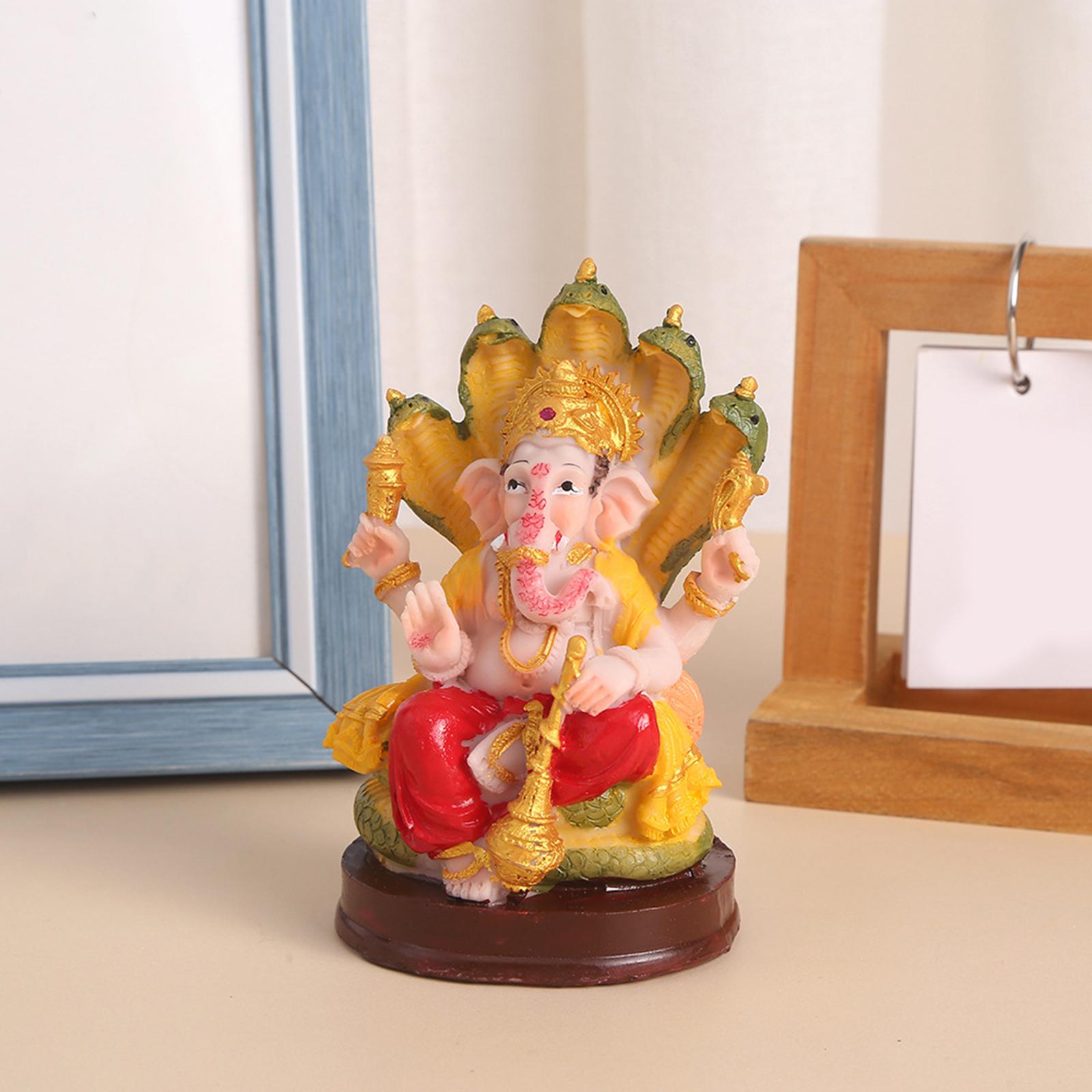 Ganesha Statue Decoration Gift Hindu Elephant God Statue for Home Decoration Style A