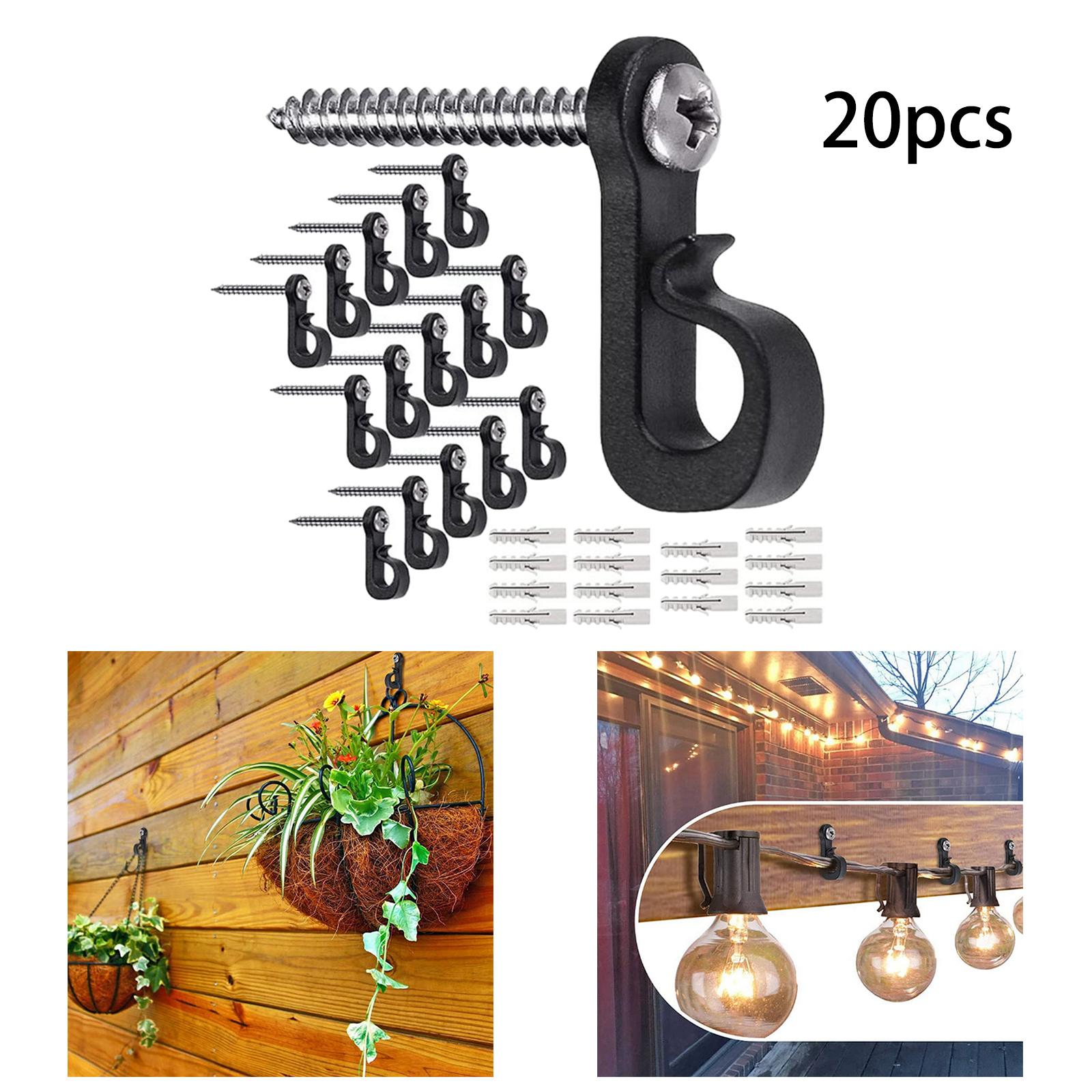 20Pcs Lights Hanger Hooks Indoor Outdoor Light Hooks for Hanging Wind Chimes