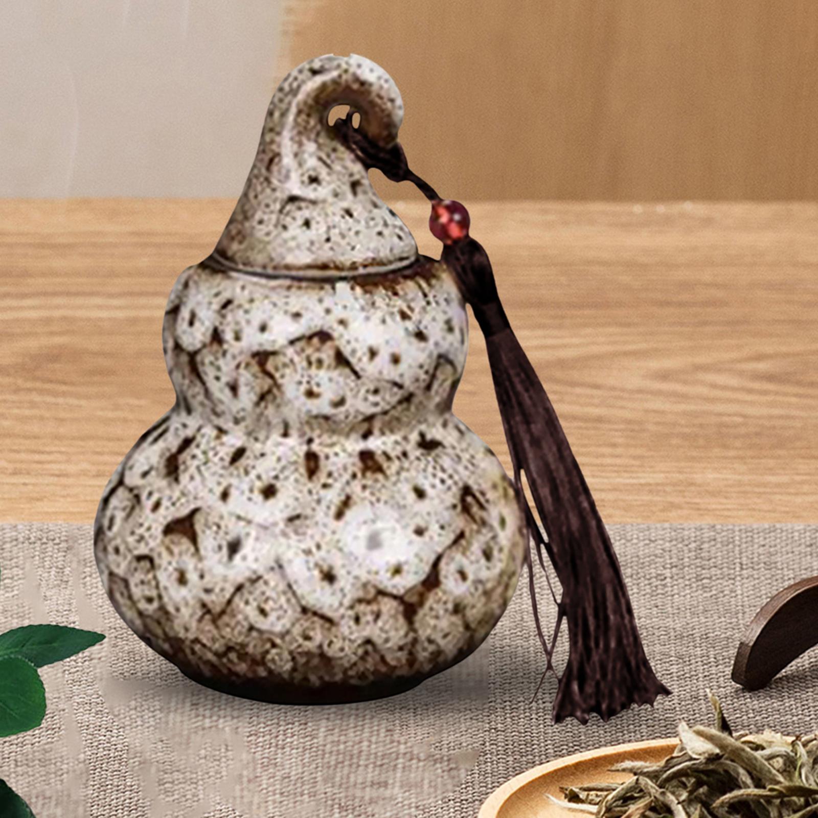 Ceramic Tea Container Desktop Food Storage Jar Exquisite Glaze Loose Tea Tin White
