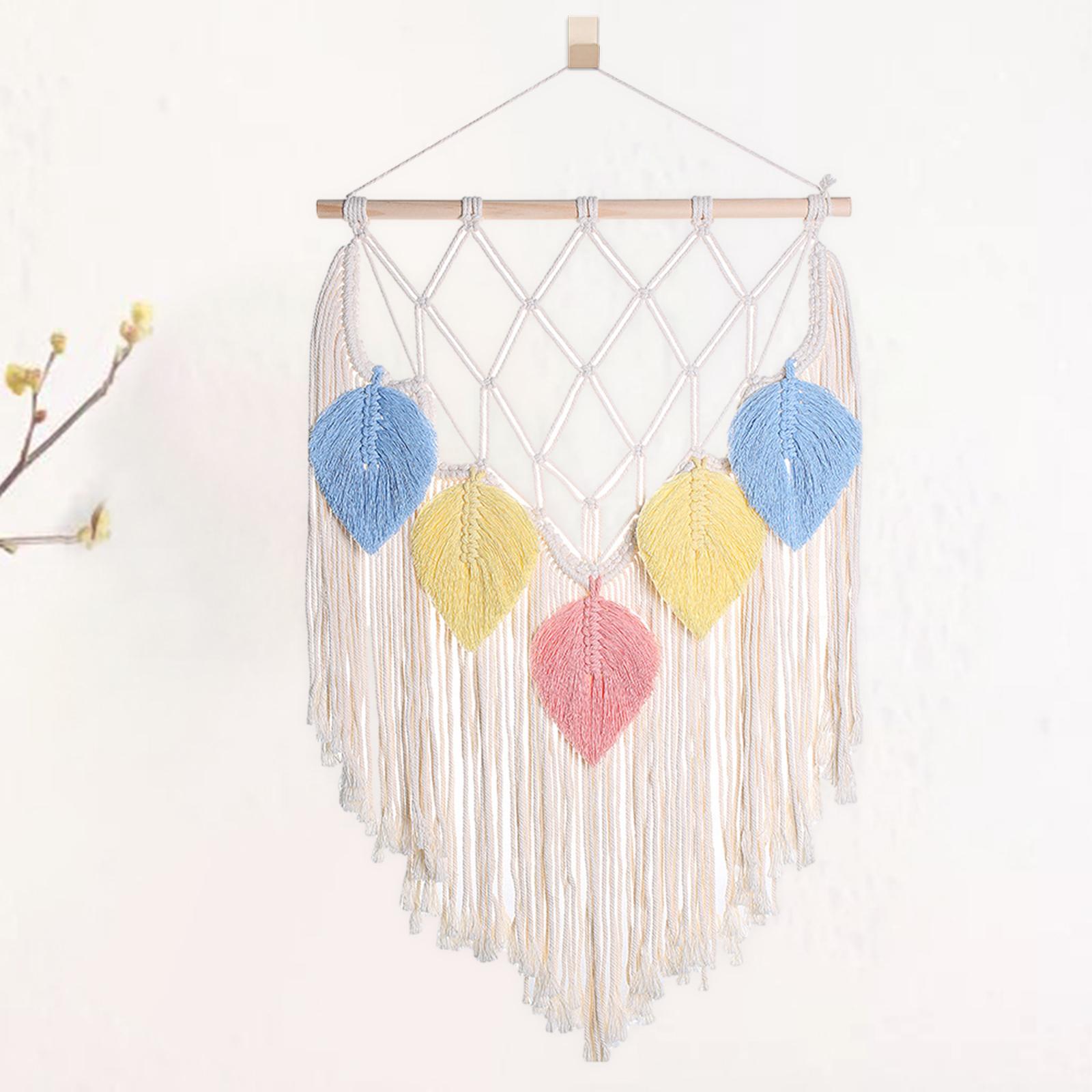 Tassels Macrame Wall Hanging Tapestry Wall Ornament for Apartment Home Party