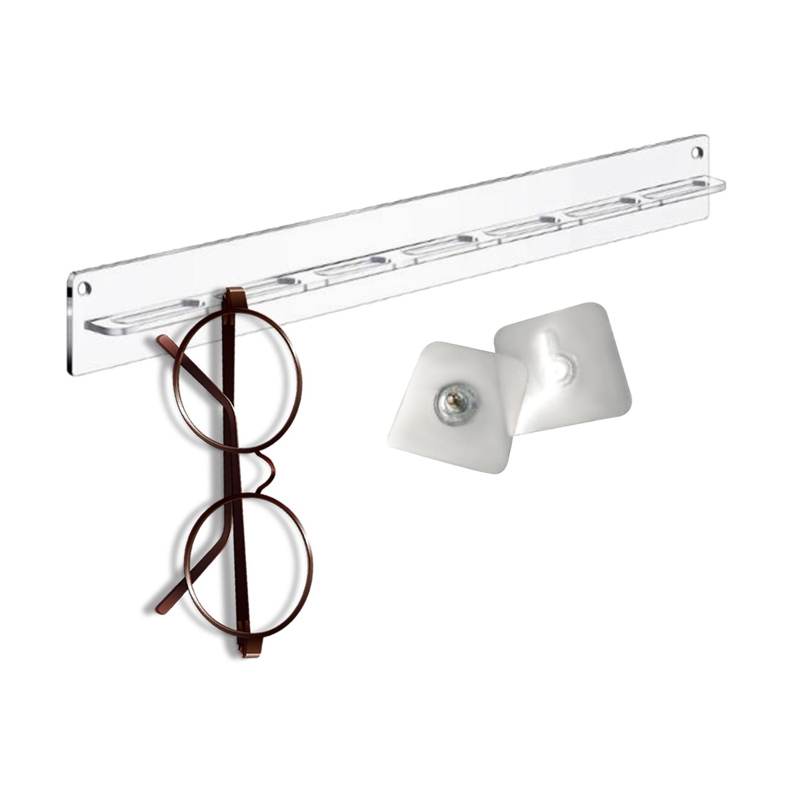 Spectacle Shelf Wall Mounted Acrylic Sunglasses Organizer for Entryway Shelf Clear