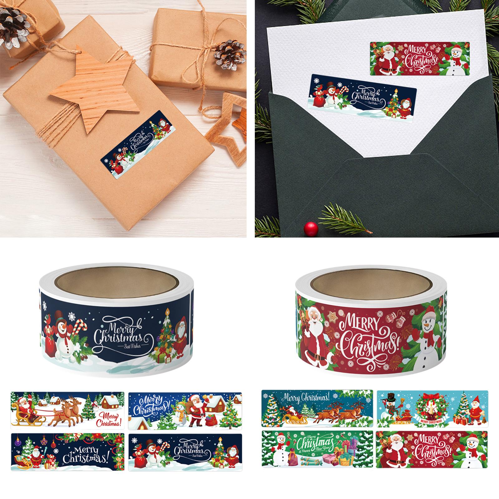 2xChristmas Envelope Seals Stickers for Christmas Gift Envelopes Boxes Wedding Blue