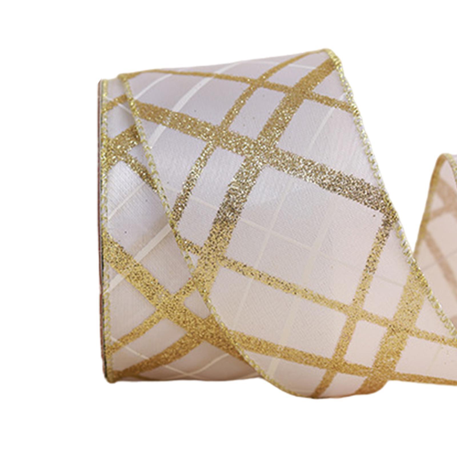 Christmas Wired Ribbon DIY Bouquets Wrapping Versatile Christmas Tree Ribbon