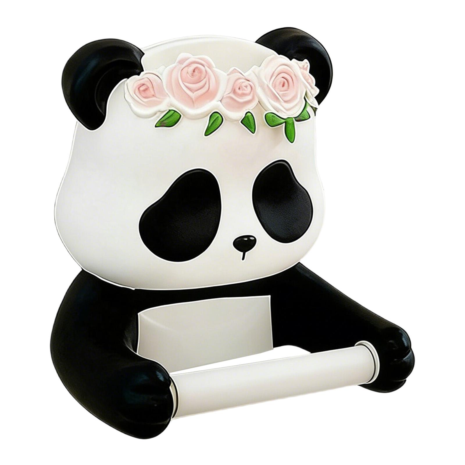 Panda Tissue Roll Holder with Storage RV Wall Mount Toilet
