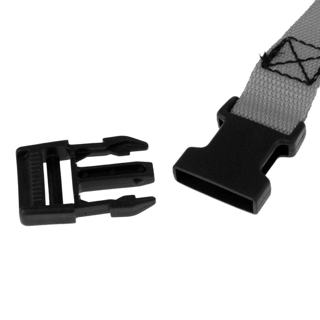 2x2pcs Golf Trolley Webbing Straps Quick Release Suitcase Tie Down Belt Gray