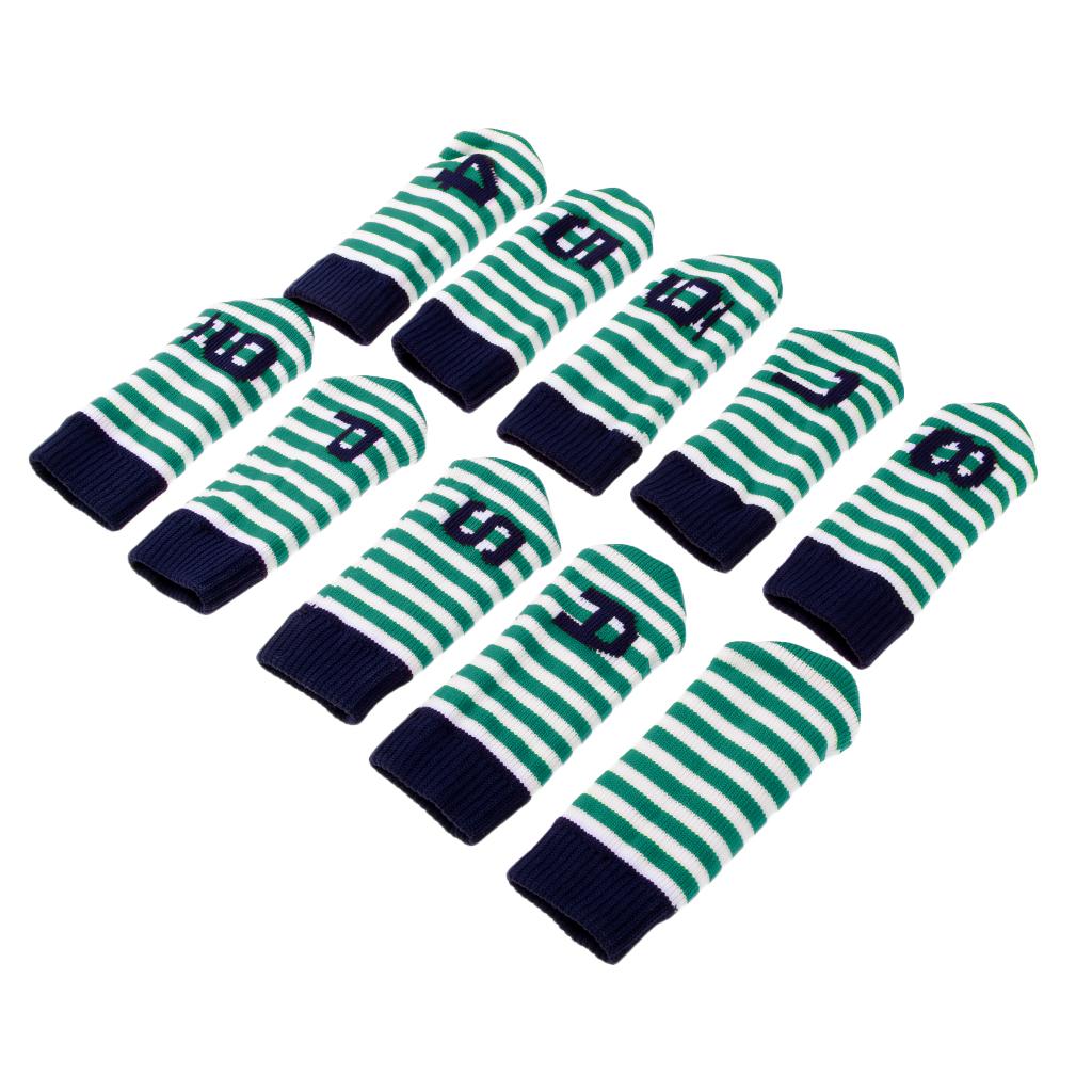 Set of 10 Golf Club Head Cover Knitted Sock Wedge Iron Protective Headcovers eBay