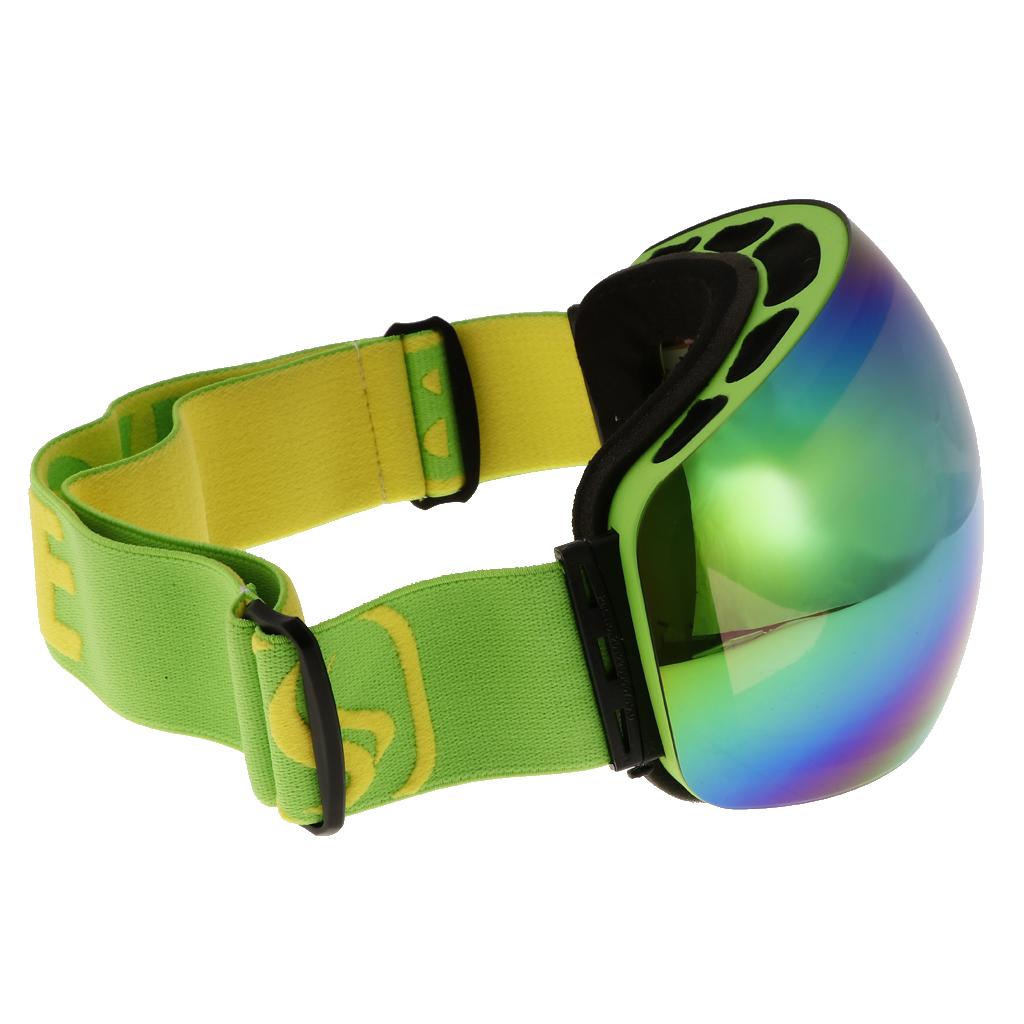 Snowboard Snowmobile Pro Ski Snow Goggles Anti Fog UV Double-Lens Red