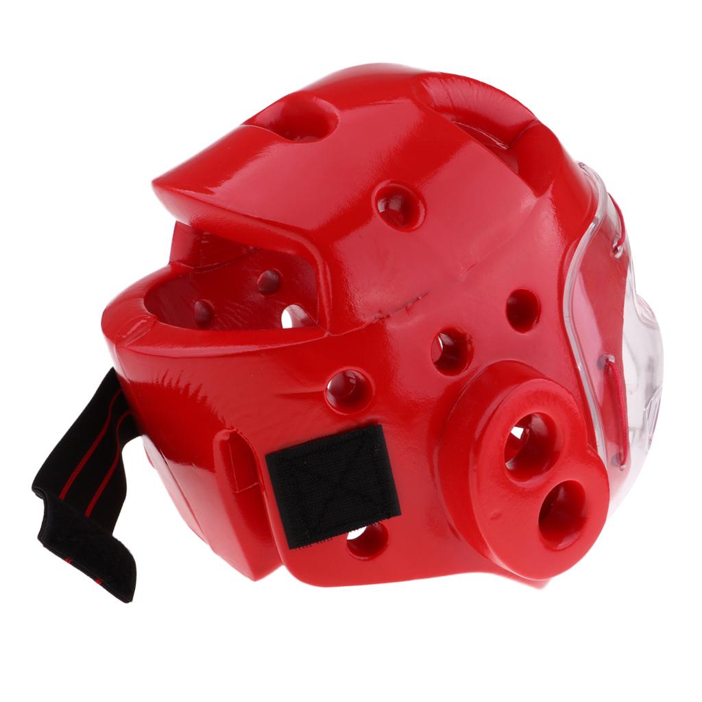 Unisex Taekwondo Head Gear Karate MMA Sparring Helmet Protector Face