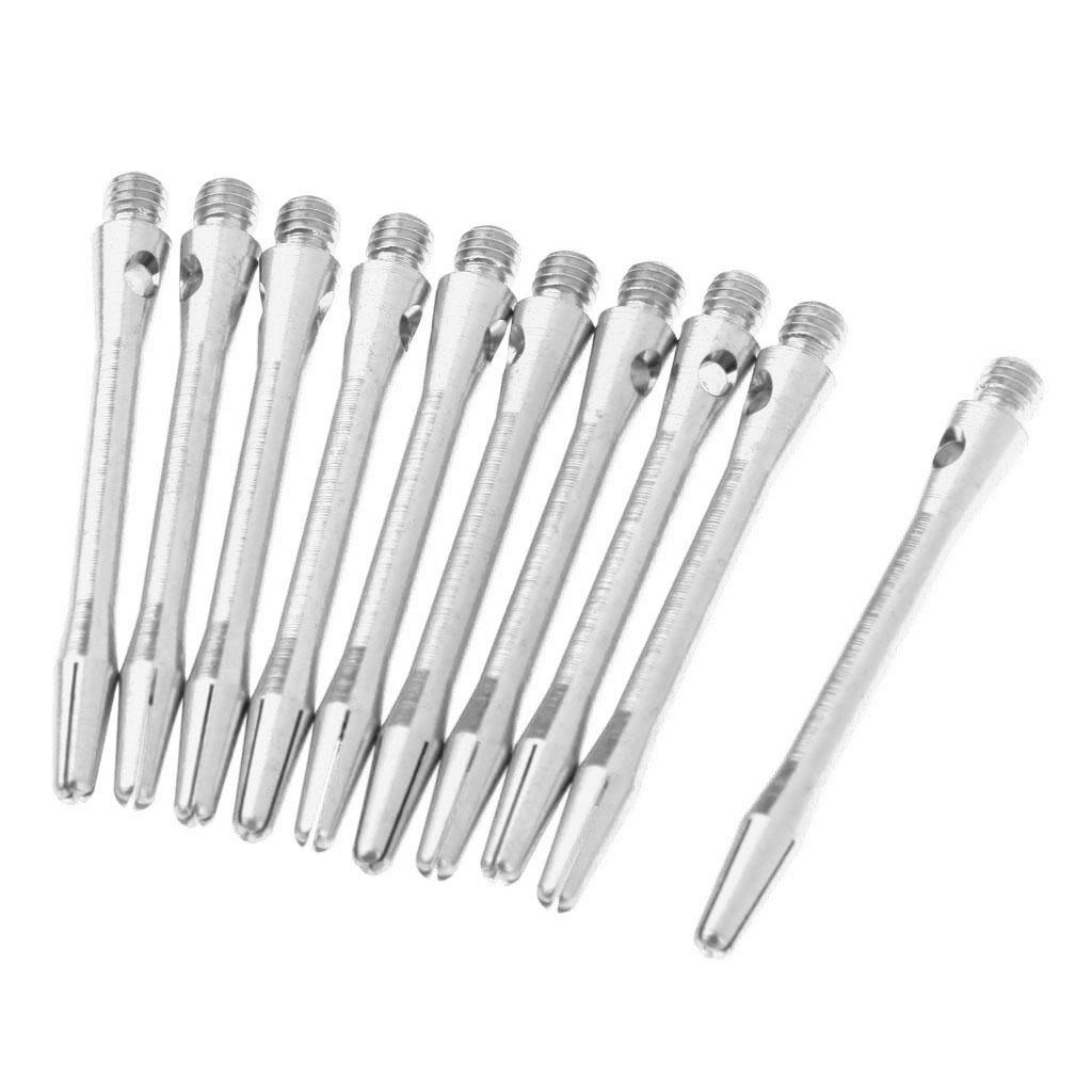 10 Pieces Universal Aluminum Alloy 2BA Dart Shafts Dart Stems Medium  Silver