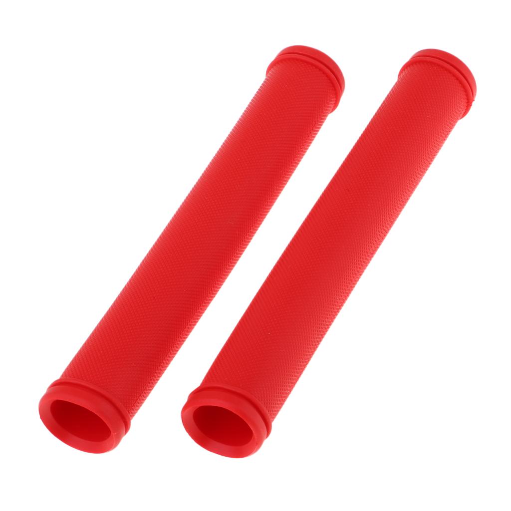 1 Pair Rubber Bicycle Handlebar Grips MTB Grips Bike Protective Sleeve Red