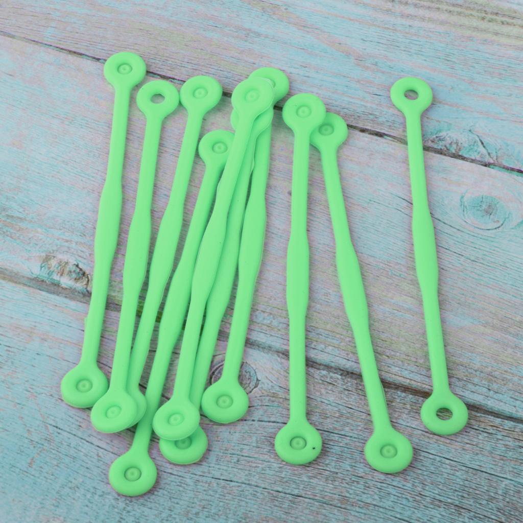 10pcs Tennis Squash Racket Vibration Dampeners Shock Absorber Strips Green