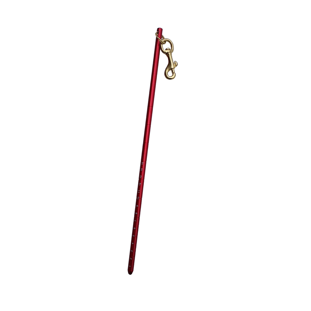 Scuba Diving Pointer Lobster Stick Pointer Rod with Bolt Snap Clip   red