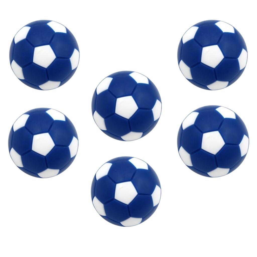 6pcs 32mm Table Soccer Football Foosball Balls Fussball Replacement Blue