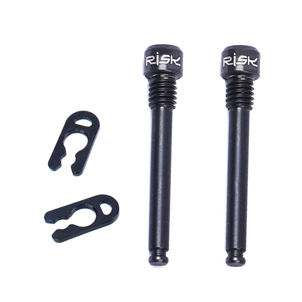 2pcs Bicycle M4 Bolt Threaded Hydraulic Disc Brake Plug Fixed Bolts Black