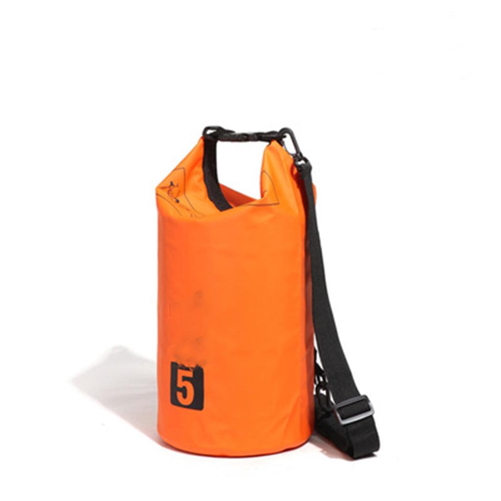 Waterproof Dry Bag Dry Storage Bag Backpack Roll Top Dry Bags Orange 5L