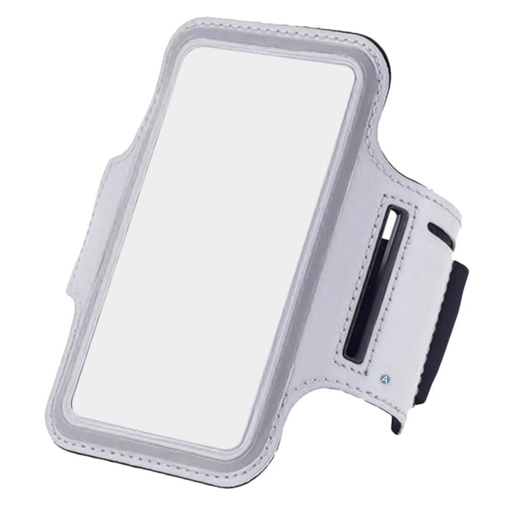 Sports Running Cell Phone Armband Waterproof White 5.5inch
