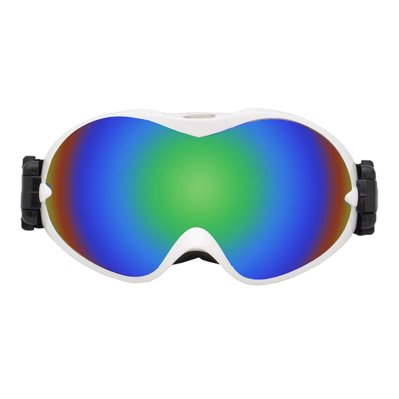 Snow Ski Goggles Anti-fog Lens Snowboard Snowmobile White Frame