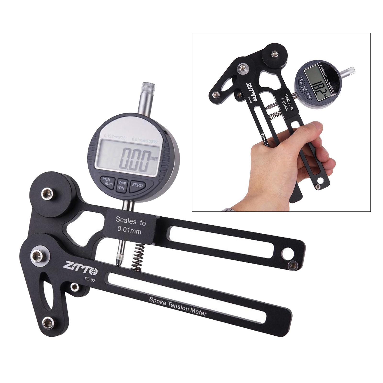 Accurate Bike Spoke Tension Meter Spokes Gauge Tensiometer Black Digital