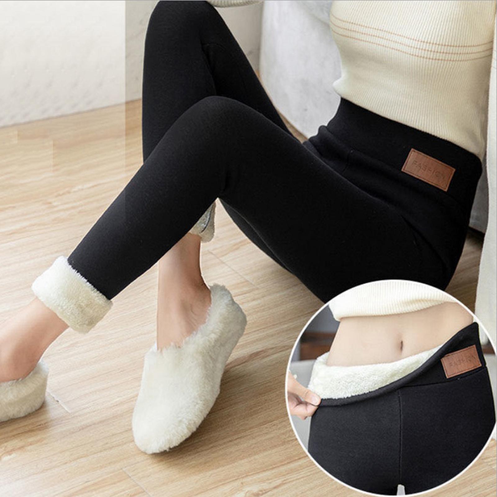 Women Fleece Lined Warm Leggings Thick Tights Winter Warm Heating Pants 3XL