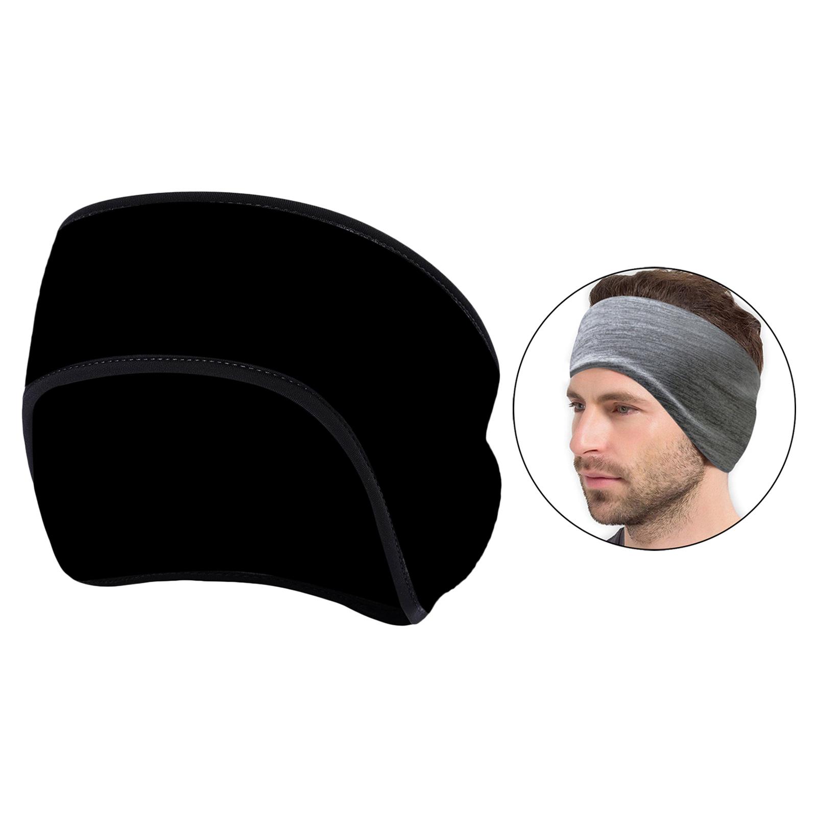 Ear Warmer Fleece Headband Ear Cover Cold Weather Ear Muffs Unisex black