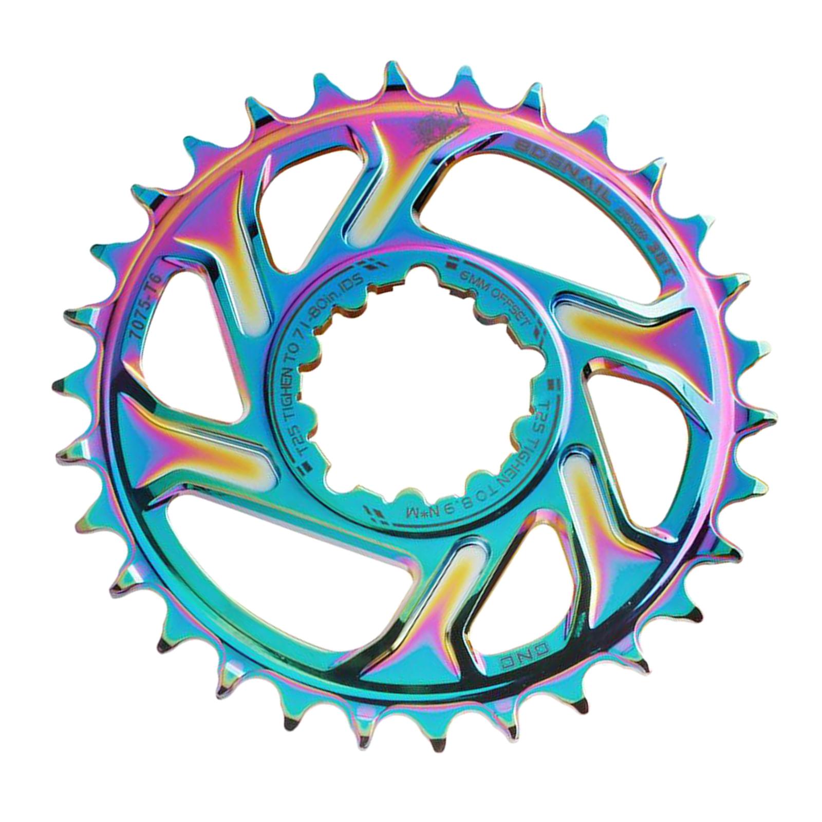 Bike Chainring Integrated Narrow Wide Bicycle Direct Mount Colorful 30T