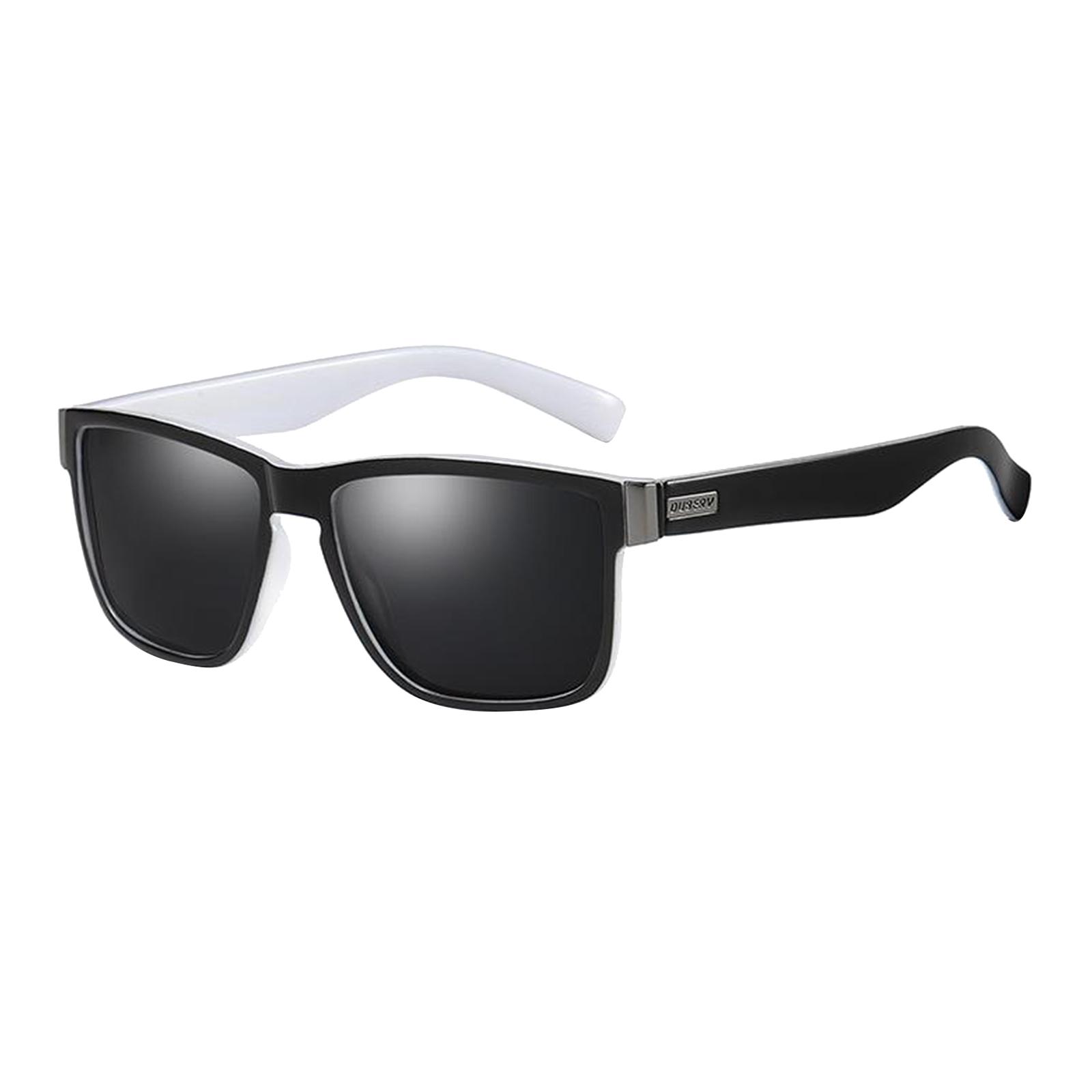 Polarized Cycling Goggles Running Anti-glare Ski Golf Sunglasses Black White