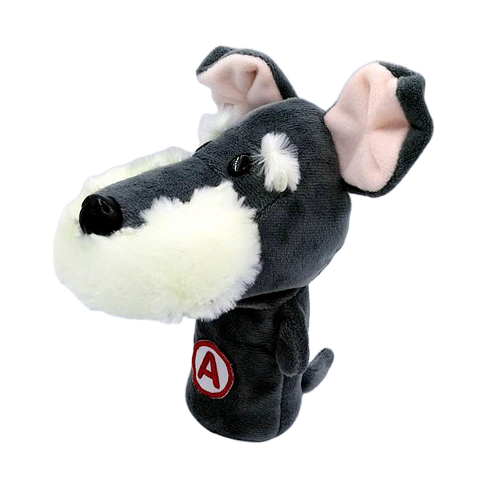 Novelty Plush Animal Golf Iron Headcover Wedges Club Head Cover Dog No.A