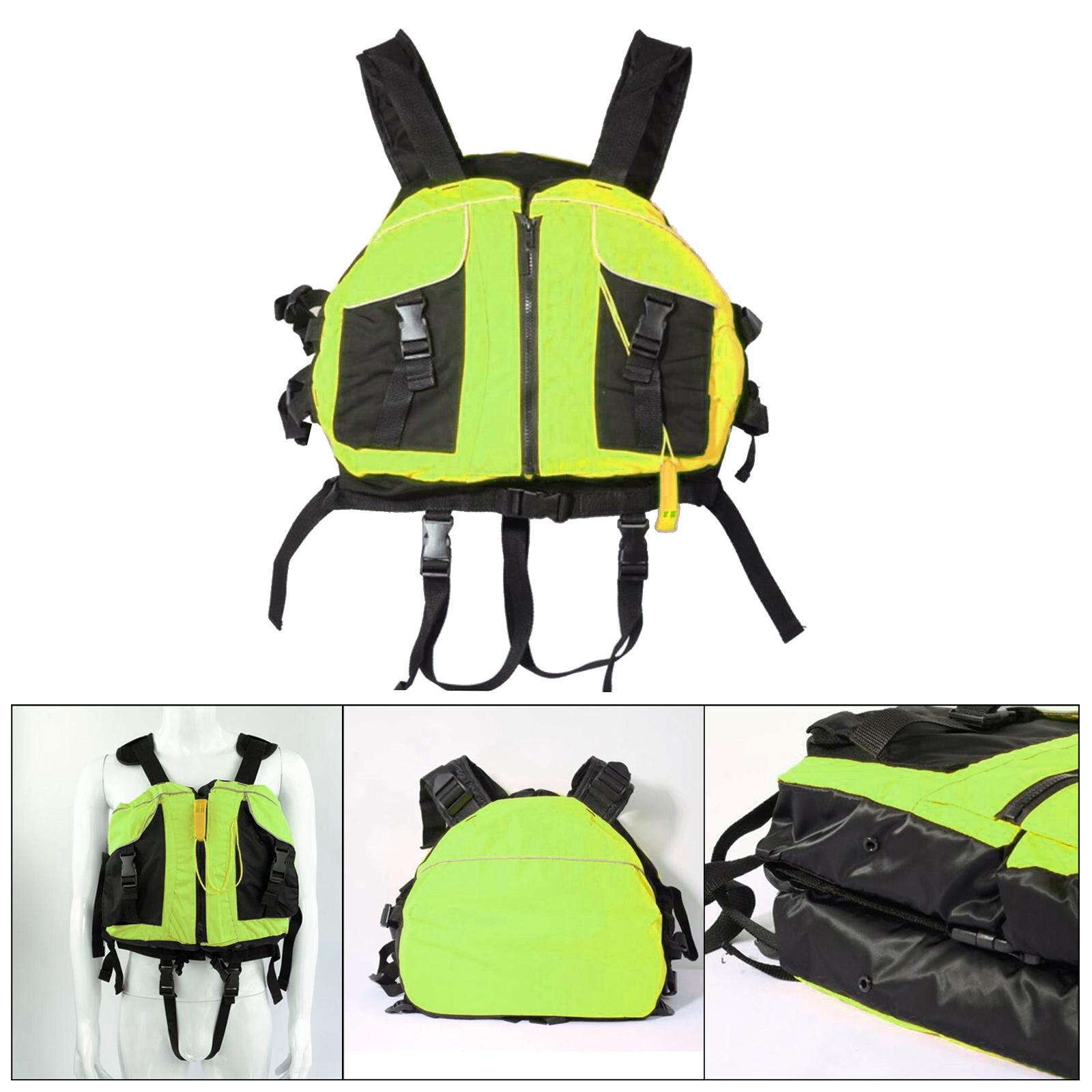 Life Jackets Adult Ski Swimming Boating Life Vest Fluorescent Green