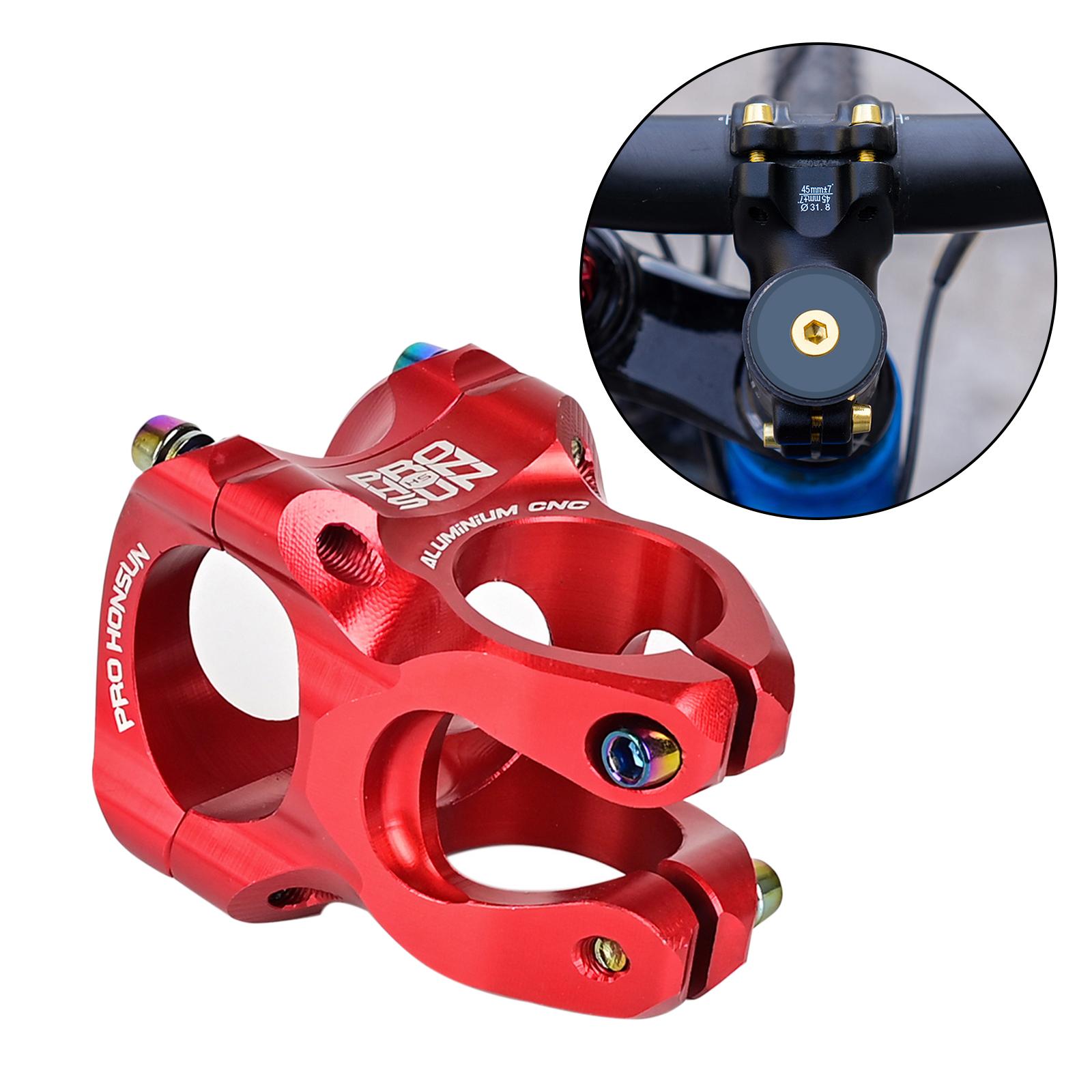 Bicycle Aluminium Alloy MTB Mountain Bike Handlebar Stem 31.8mm Red