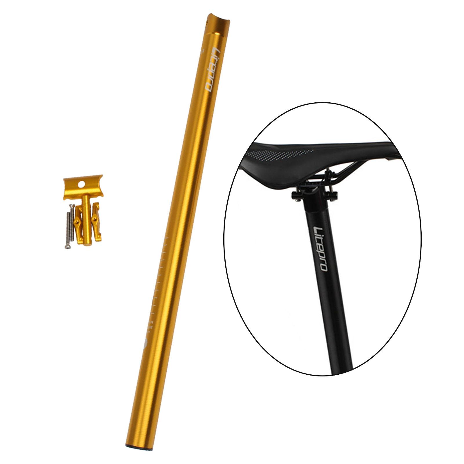 Bicycle Seat Post Aluminum Alloy 31.8 Tube Folding Bike Cycling Gold