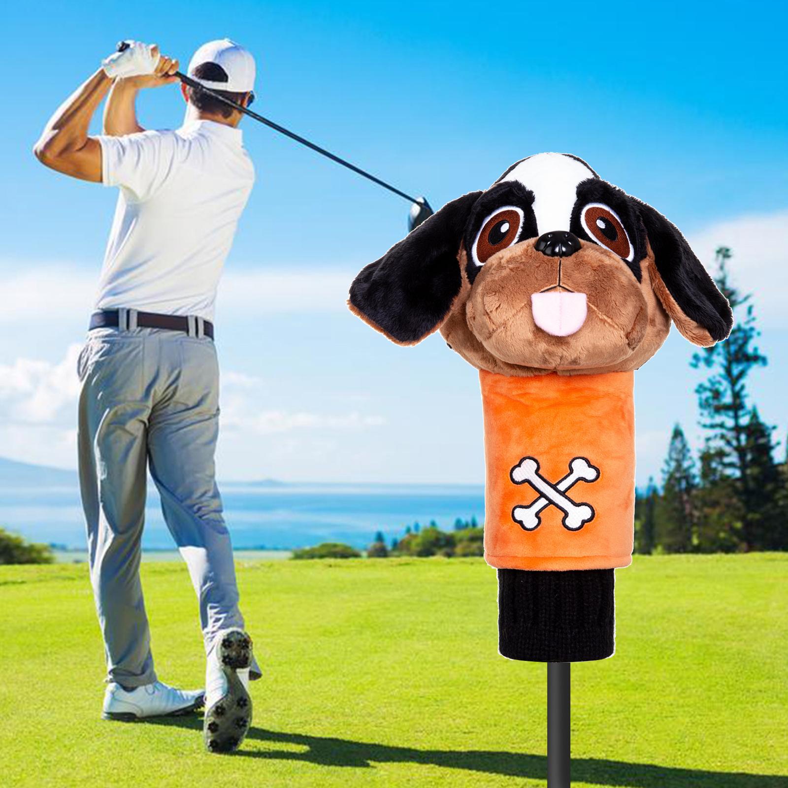 Animal Dog Shaped Golf Headcover Club Driver Cover Protect Golfer Accessory