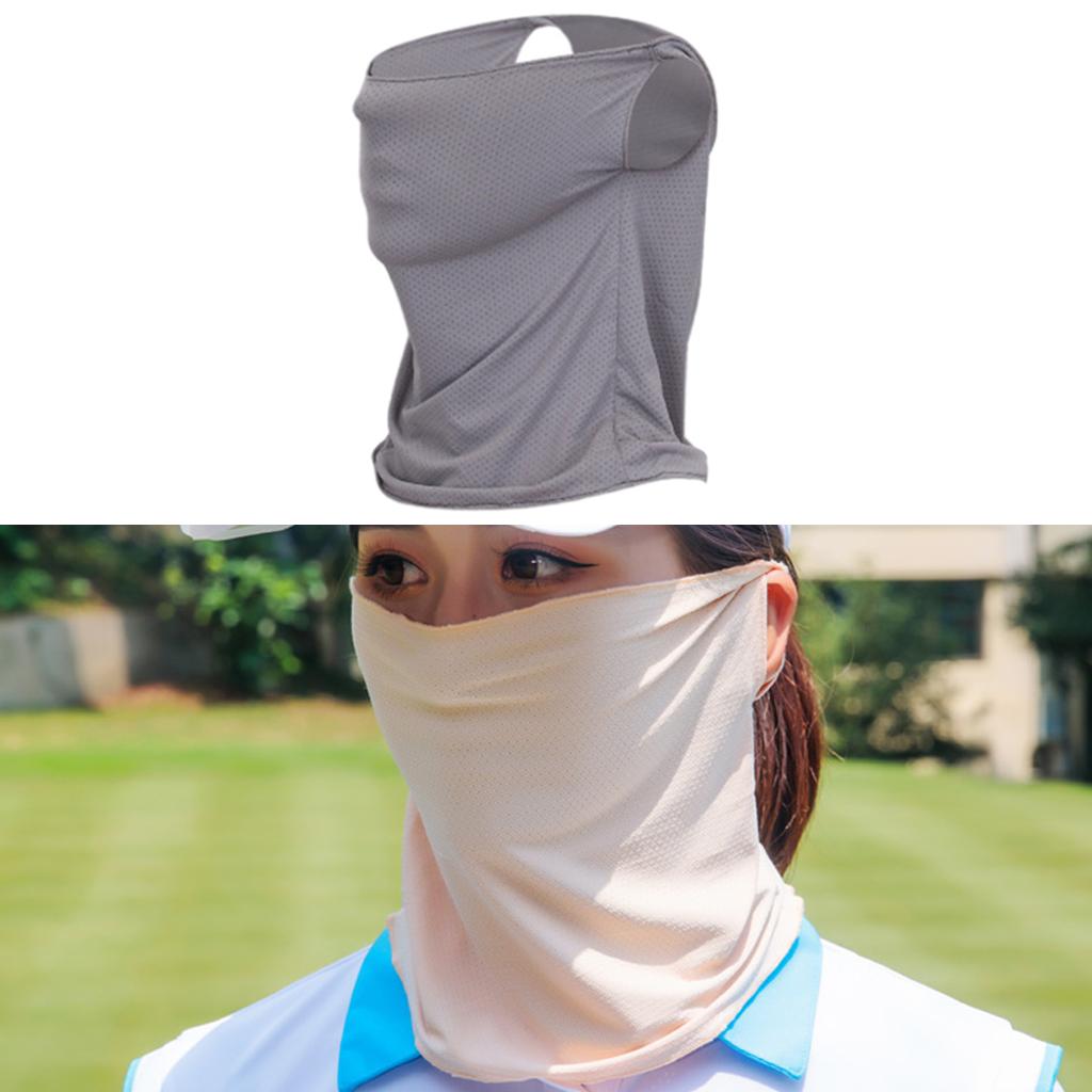 Golf Face Mask Neck Gaiter Balaclava Scarf Bandana Cycling Face Cover Grey