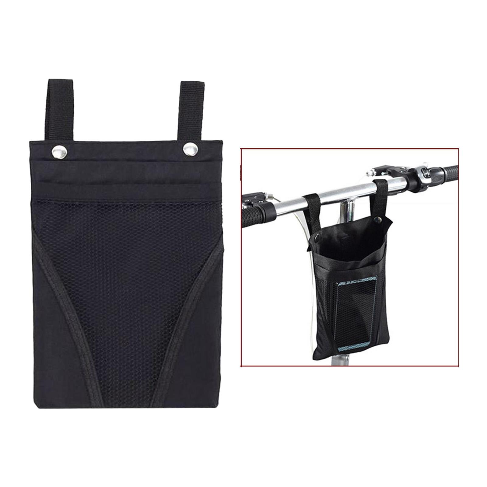 Scooter Bike Front Handlebar Bag Cycling Tools Charger Pouch Pack Universal Black