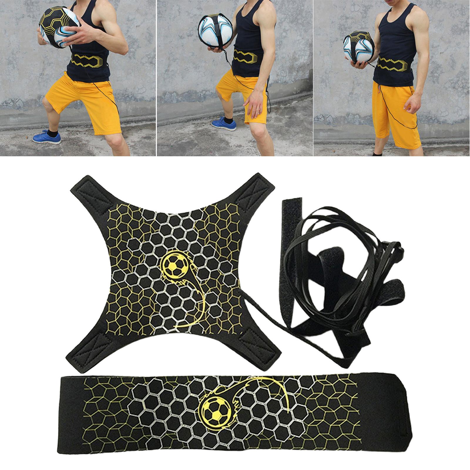 Football Kick Trainer Soccer Child Training Practice Adjustable Waist Belt Round Printing