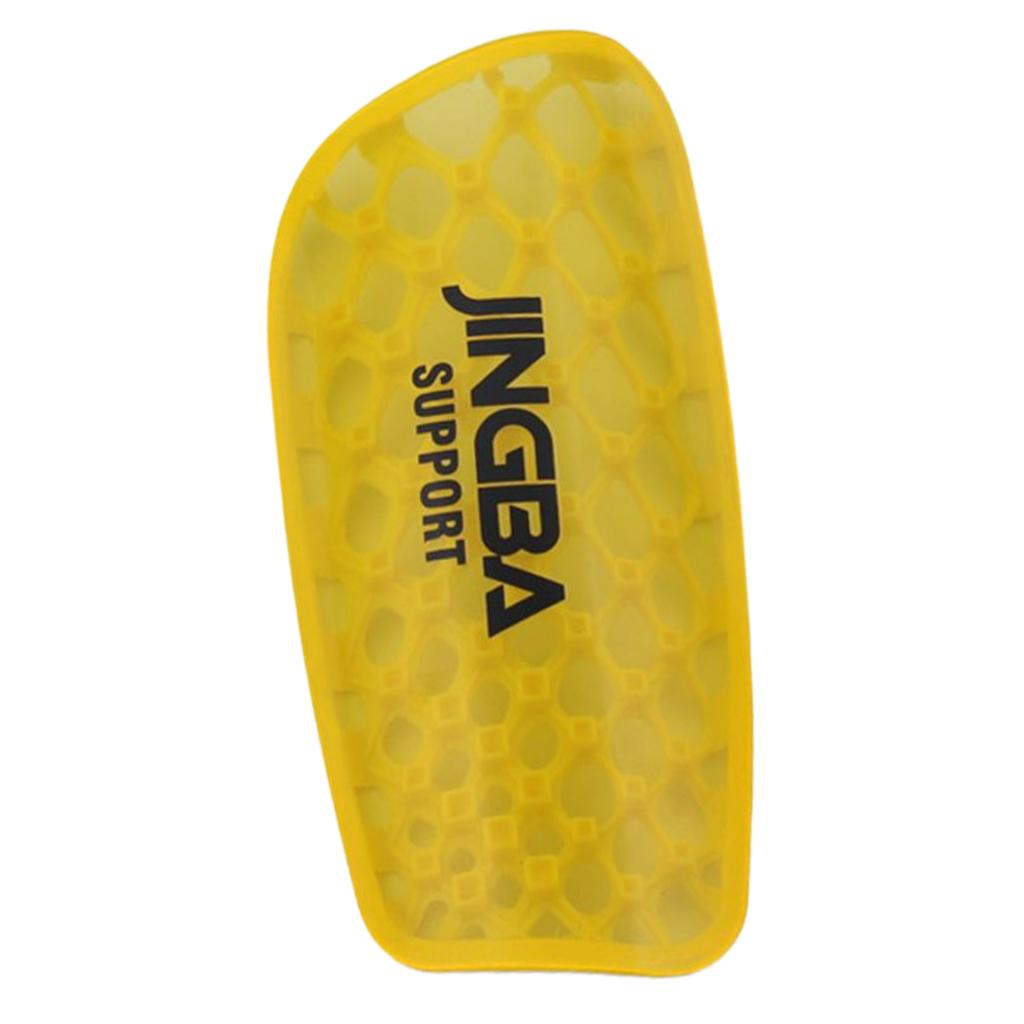 1 Pair Soccer Shin Guards Football Tibia Pads Shinguard Yellow L