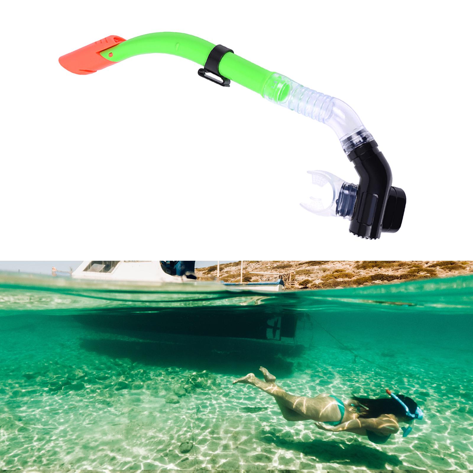 Semi Dry Snorkel, Snorkel Swimming Diving Snorkeling Equipment Snorkel Green