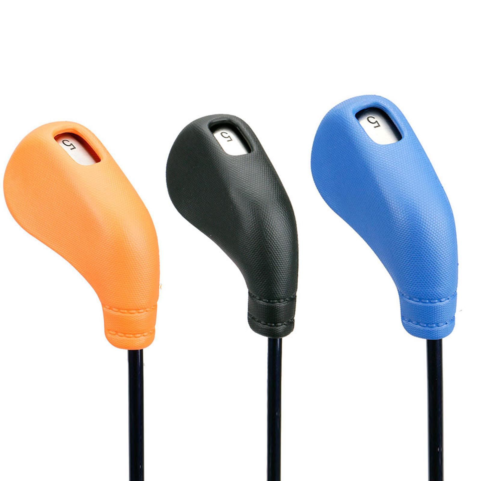 2xGolf Club Head Cover Golf Wedges Headcovers Golf Iron Covers Guard Black