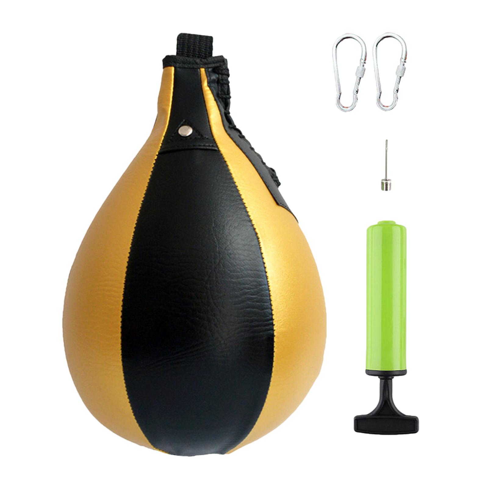 Boxing Speed Bag Hanging Punch Bag Speedball Fitness Fighting Black Gold