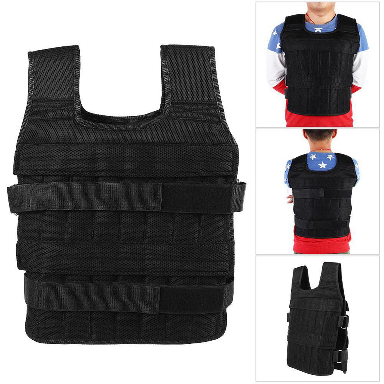 50kg Weight Vest Adjustable Loading Weight Jacket Exercise Training Fitness