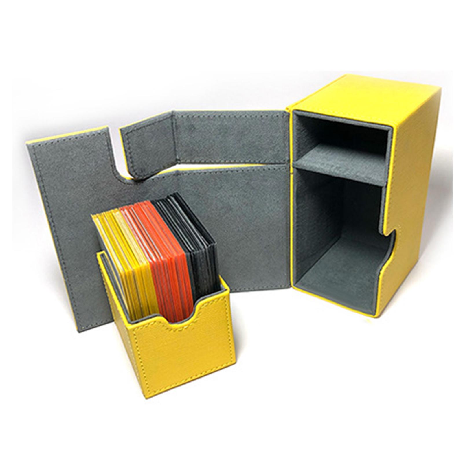 Deck Case Durable Gathering Cards Sturdy Double Drawer card Yellow 