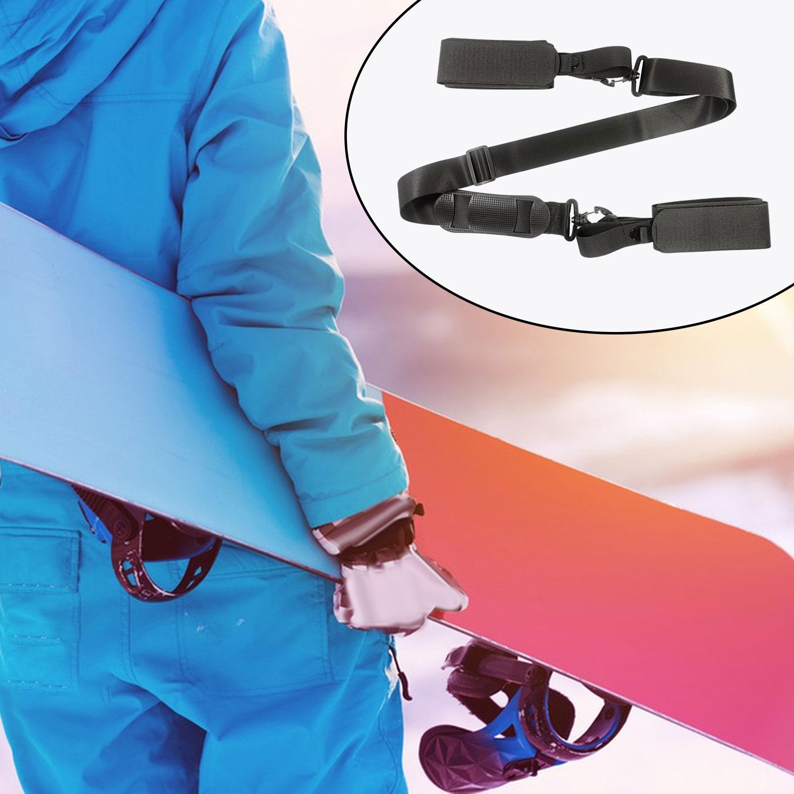 Ski Carry Strap Belt Tool Anti Scratches Equipments for Families Black