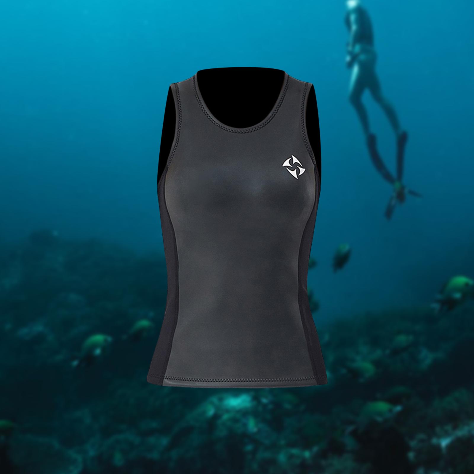 Women Wetsuits Vest Neoprene Swimsuit Snorkeling Kayaking Water Sports M