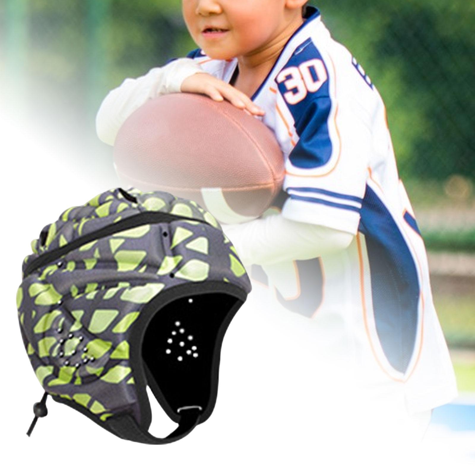 Rugby Headgear Children Youth Padded for Roller Skating Baseball Green