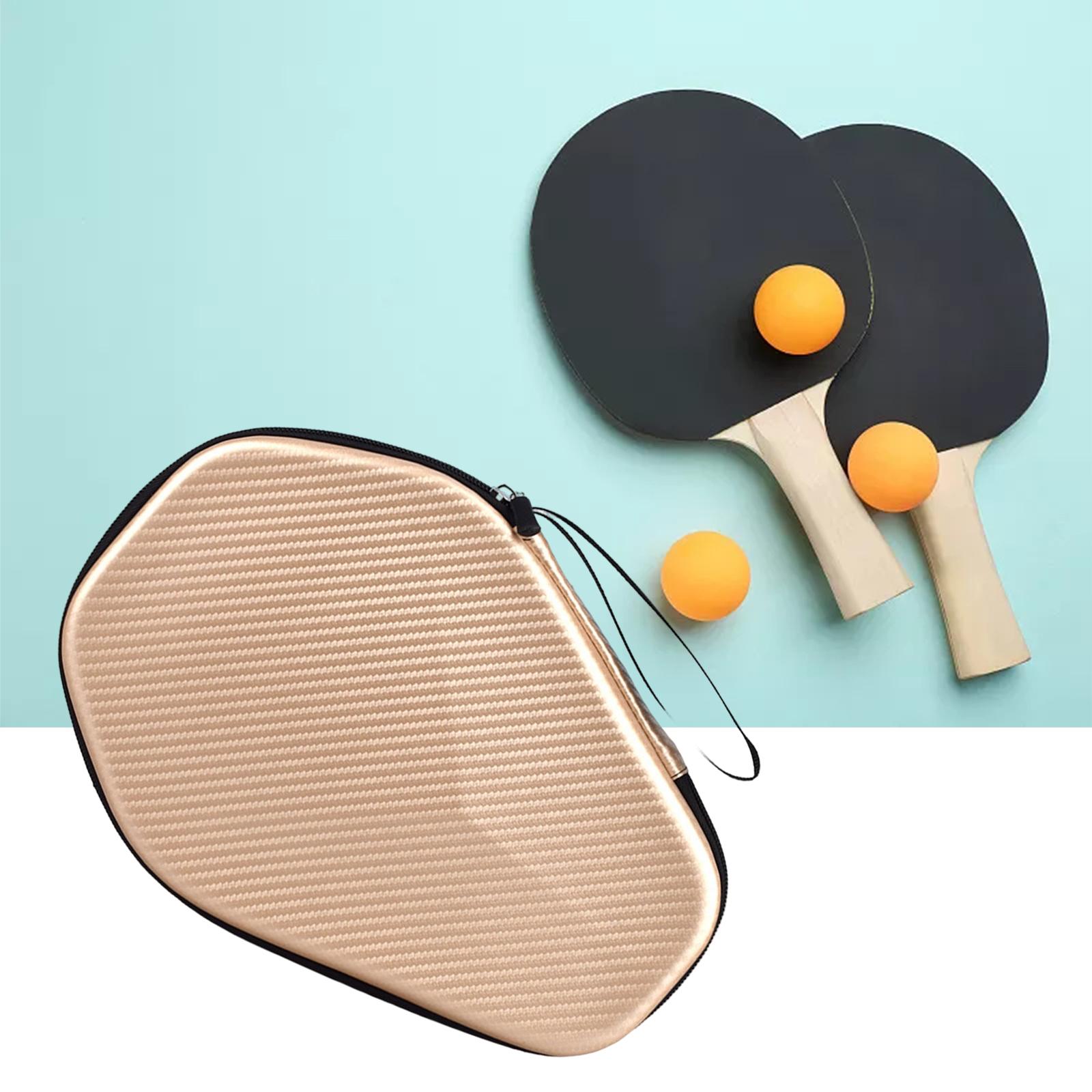 Wear Resistant Table Tennis Paddle Case Table Tennis Racket Bag Waterproof Beige