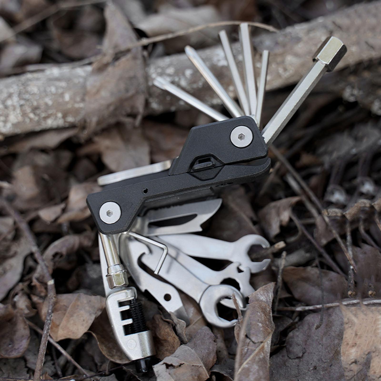 Bike Repair Tool Kit Screwdriver Multi Function for Emergency Maintenance Black