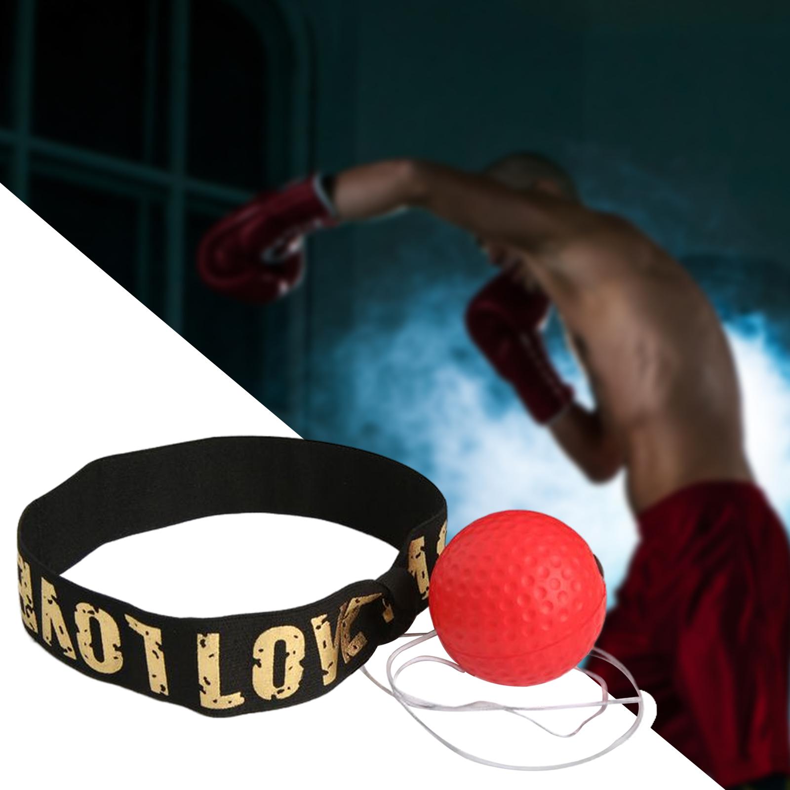 Boxing Ball Headband Mma Boxing Equipment Punch Practice Agility Red Ball