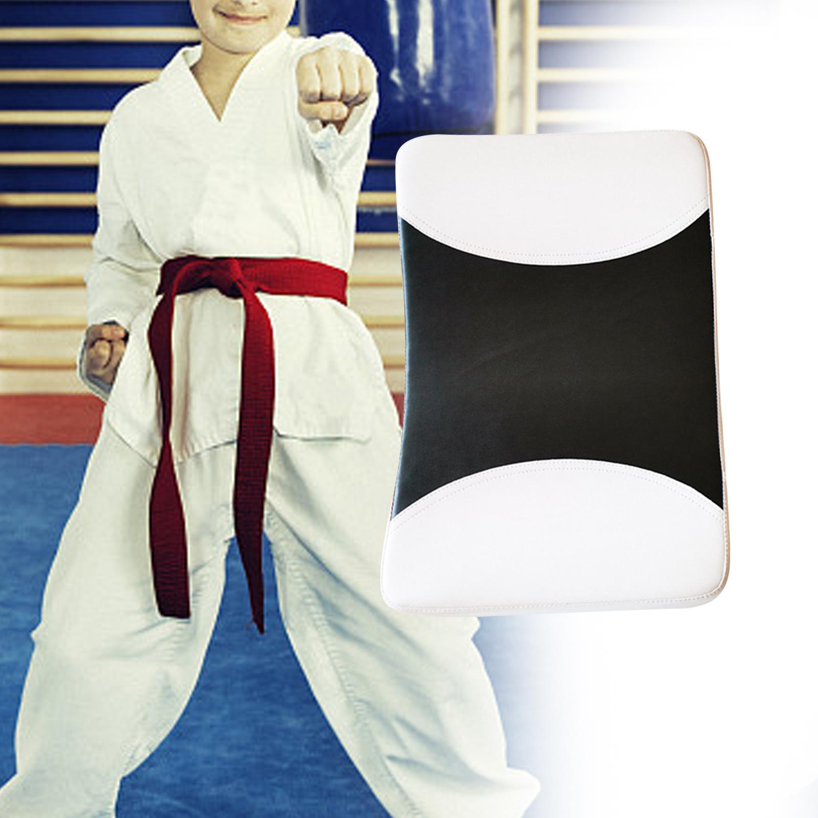 Durable Thai Pads Breathable Sparring Mma Kick Training Strike Shield White Black Color L