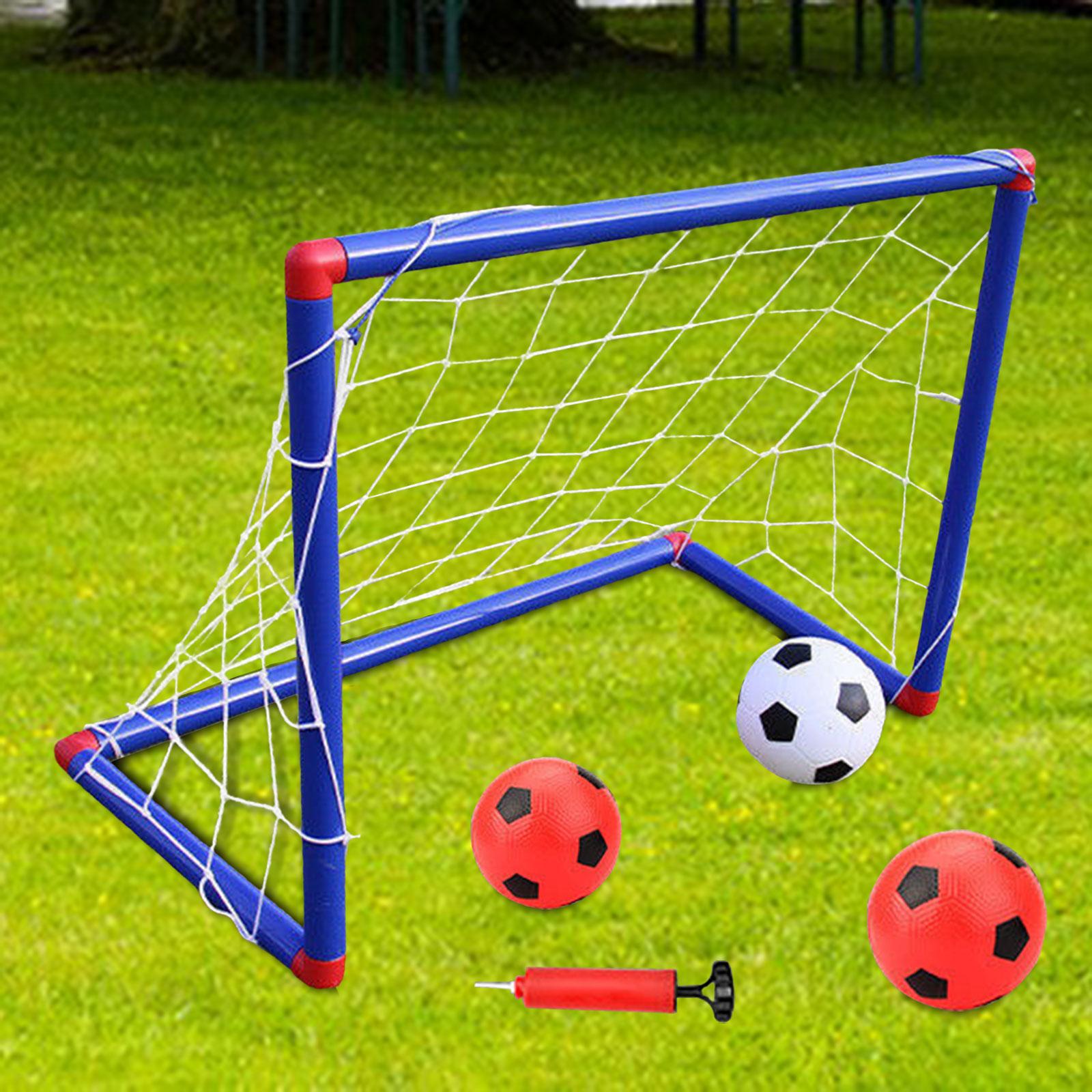 Kids Soccer Goals Soccer Nets Folding for Backyard Mini Playing Football Net 3 Soccer Balls