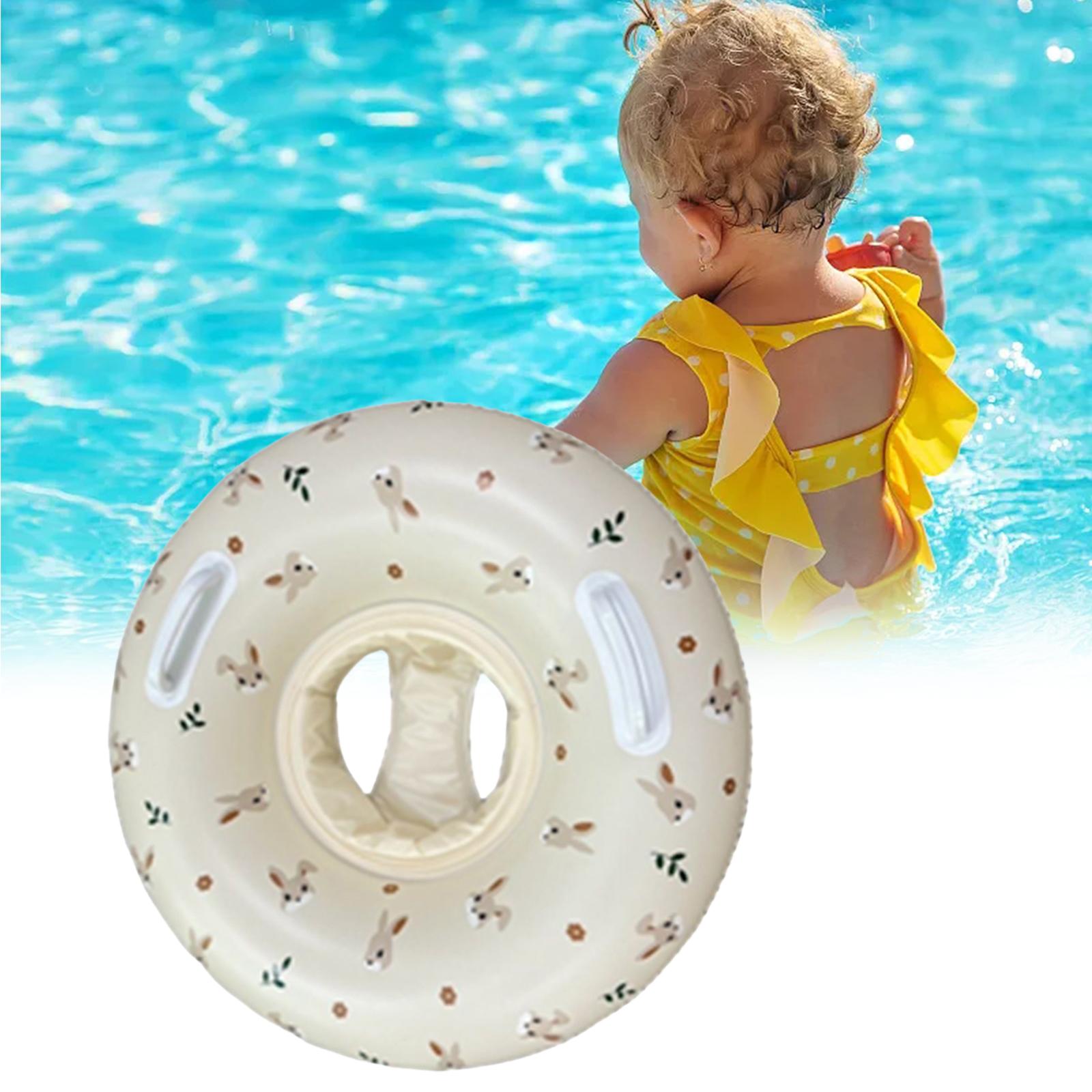 Infant Pool Float Swimming Trainer Inflatable Thicken Baby Pool Float Bunny Sitting Ring